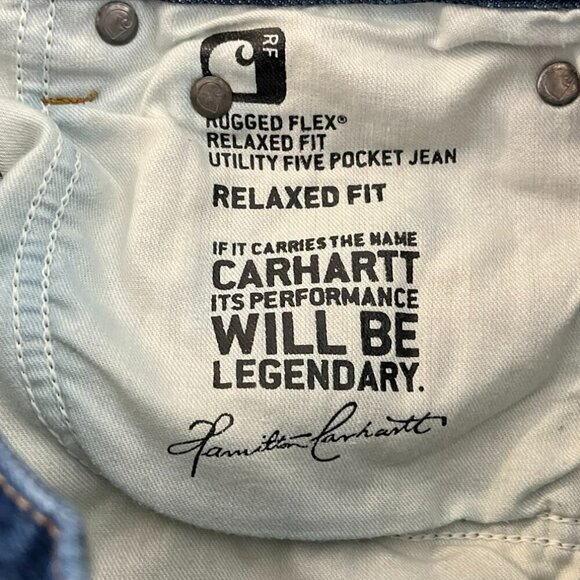 Carhartt Men's Blue Rugged Flex Relaxed Fit Utility 5 Pocket Jeans Sz 40x30 - Picture 5 of 8